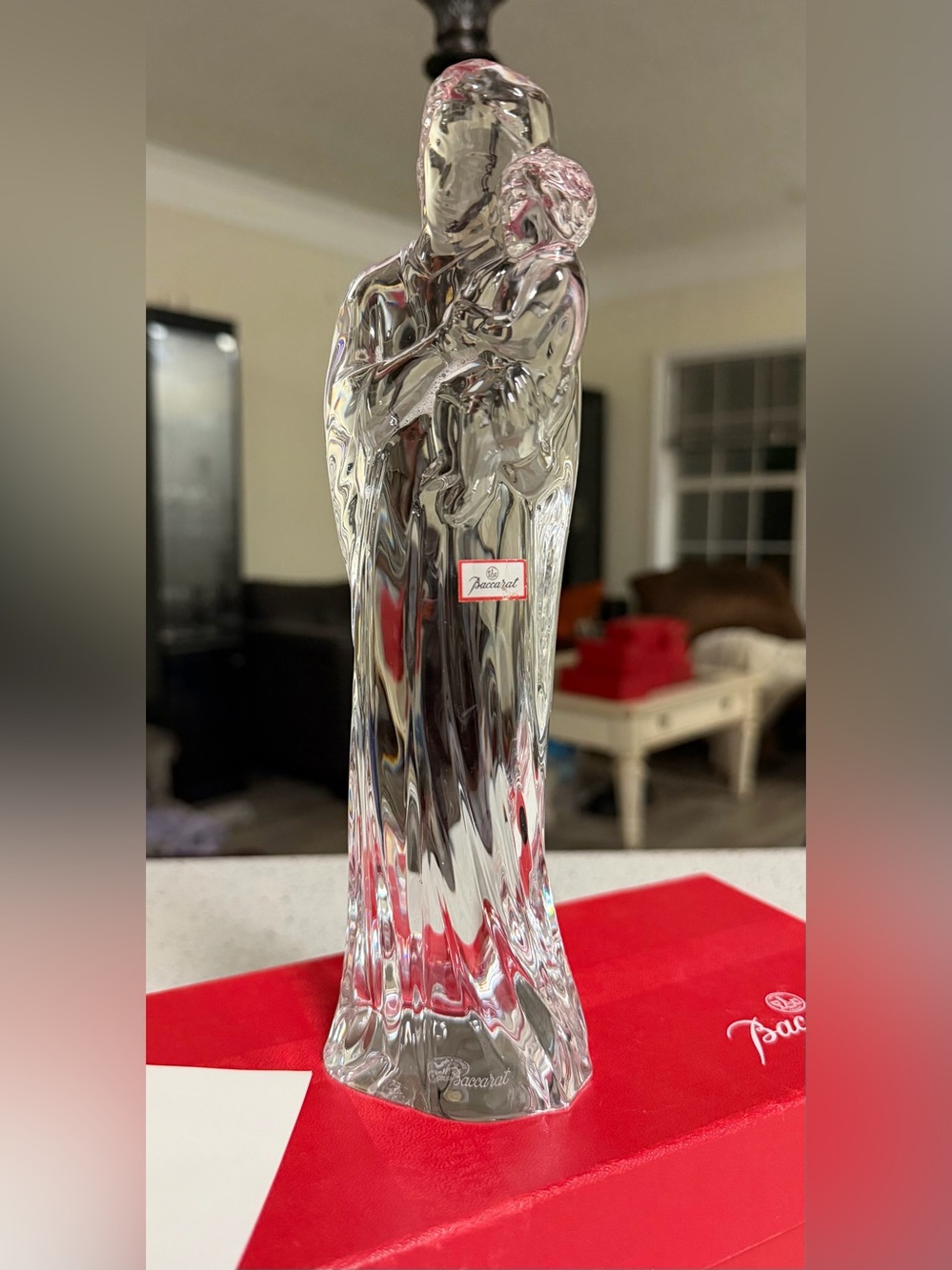 BACCARAT  Large Figurine Raphael Madonna and Child 9in NIB